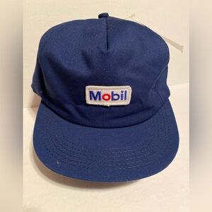 Mobil Oil Blue Fitted Service Hat Size 6.5-7.5 UNITOG Made In The USA
